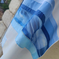 Shades of Blue Viscose Tallit - Petroff Gallery - Judaica 