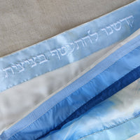 Shades of Blue Viscose Tallit - Petroff Gallery - Judaica 