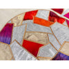 Challah Cover Red and Gold Apple Circle - Petroff Gallery - Judaica