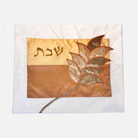 Challah Cover Cream Wheat - Petroff Gallery - Judaica
