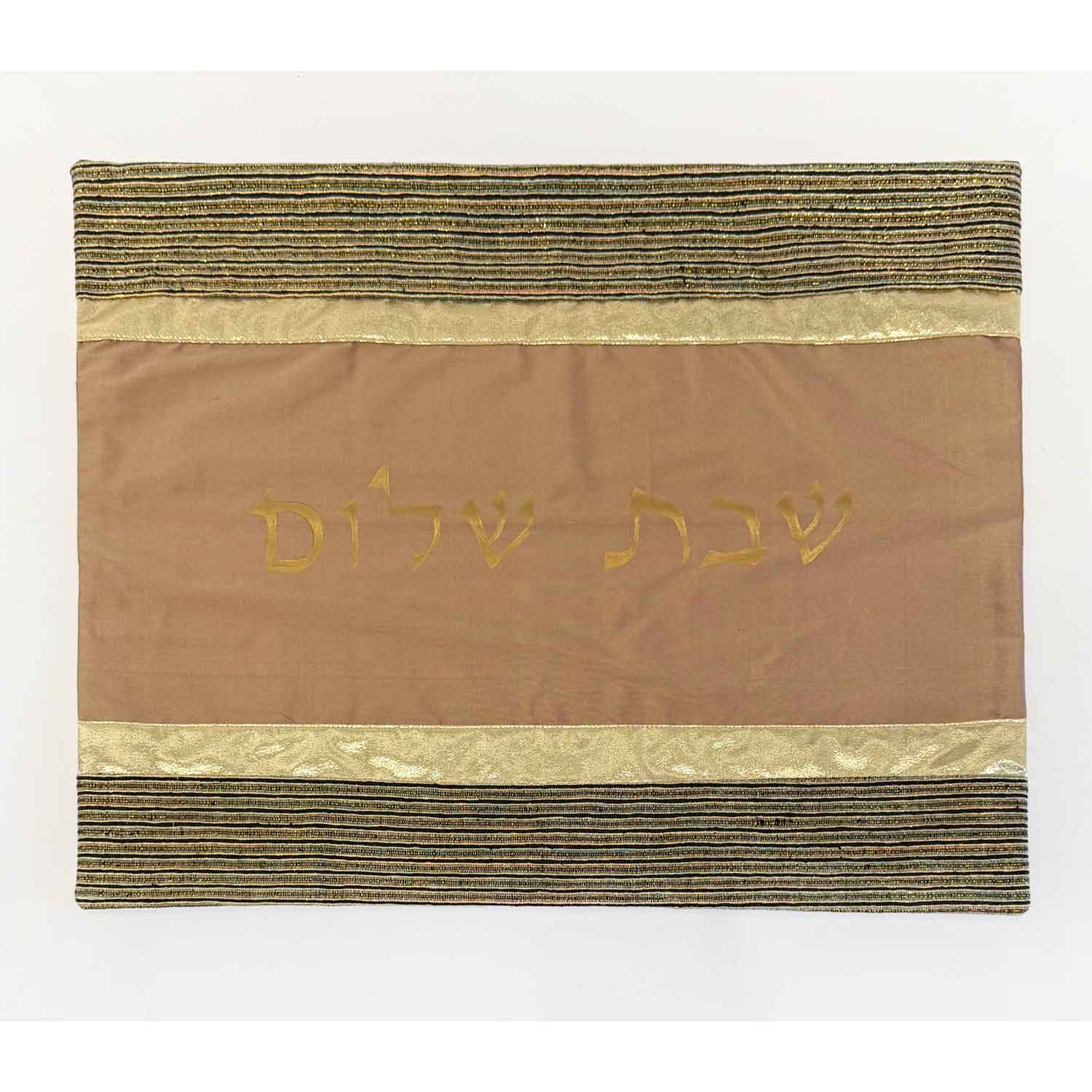 Challah Cover Gold Stripes - Petroff Gallery - Judaica Art