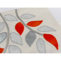 Challah Cover Silver/Orange Detail - Petroff Gallery - Judaica Art