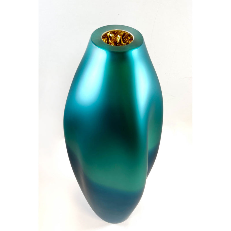 Large Pearl Sea Green Lagoon Drape - Petroff Gallery - Glass Art