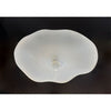 Extra Large Shiny Opal White Floral Bowl - Petroff Gallery - Glass art