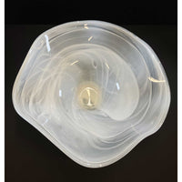 Extra Large Shiny Alabaster Floral Bowl- Petroff Gallery - Glass art