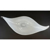 Shiny Opal White Leaf - Petroff Gallery - Glass art
