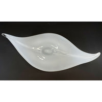 Shiny Opal White Leaf - Petroff Gallery - Glass art