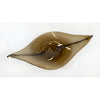 Shiny Smokey Topaz Leaf - Petroff Gallery - Glass Art