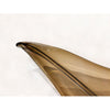 Large Shiny Smokey Topaz Leaf - Petroff Gallery - Glass Art