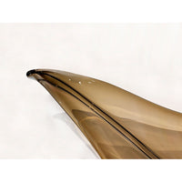 Large Shiny Smokey Topaz Leaf - Petroff Gallery - Glass Art