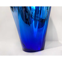 Large Mirror Crystal Cerulean and Aqua - Petroff Gallery - Glass Art