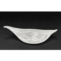 26" Shiny Alabaster Leaf - Petroff Gallery - Glass