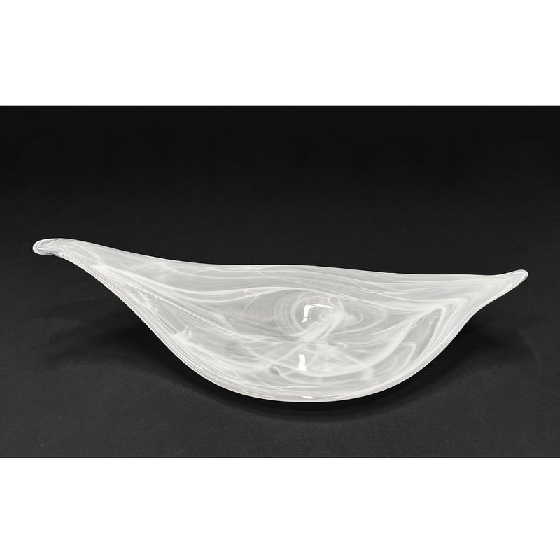 26" Shiny Alabaster Leaf - Petroff Gallery - Glass