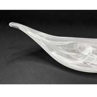 26" Shiny Alabaster Leaf - Petroff Gallery - Glass
