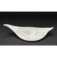 26" Shiny Alabaster Leaf - Petroff Gallery - Glass