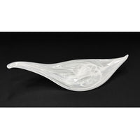 30" Shiny Alabaster Leaf- Petroff Gallery - Glass