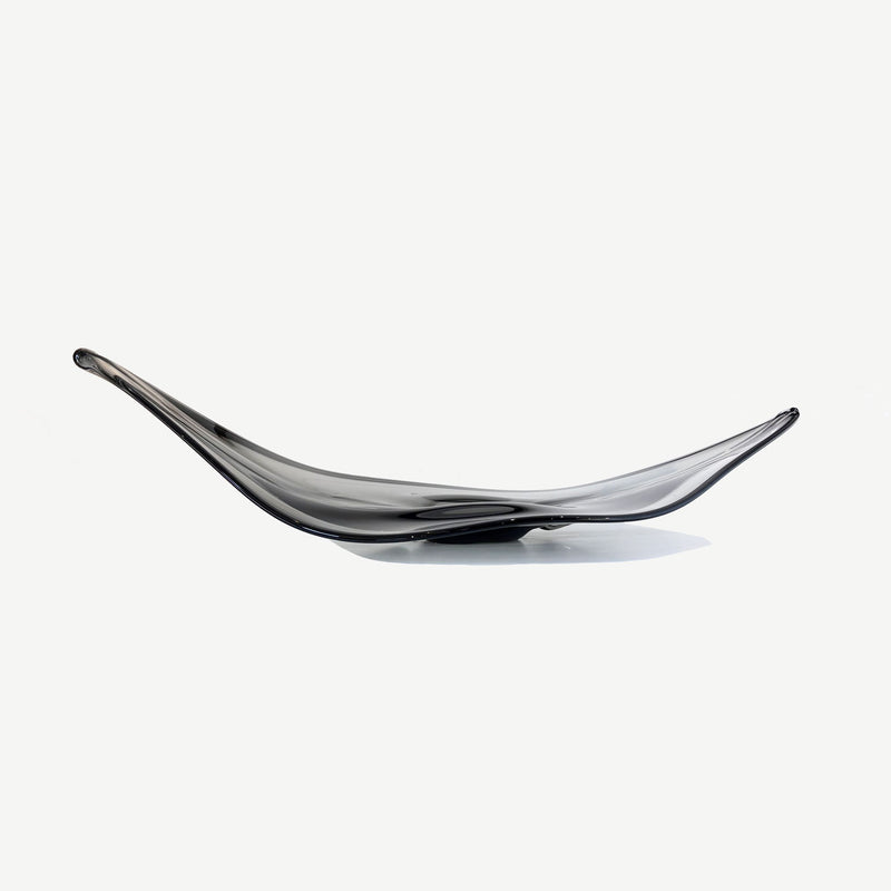 30" Shiny Grey Leaf- Petroff Gallery - Glass