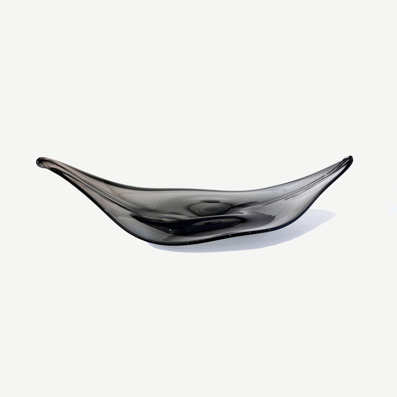 30" Shiny Grey Leaf- Petroff Gallery - Glass