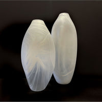 Large Etched Alabaster Drape  - Petroff Gallery - Glass Art