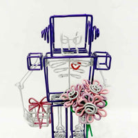 Robot Purple detail 2 - Petroff Gallery - Mixed Media Art