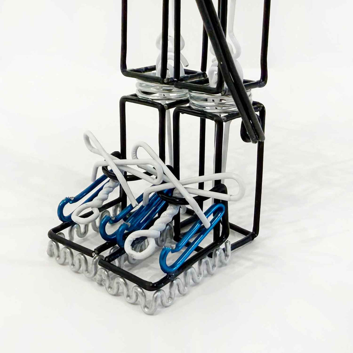 Robot Black detail - Petroff Gallery - Mixed Media Art
