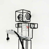 Robot Black detail 2 - Petroff Gallery - Mixed Media Art