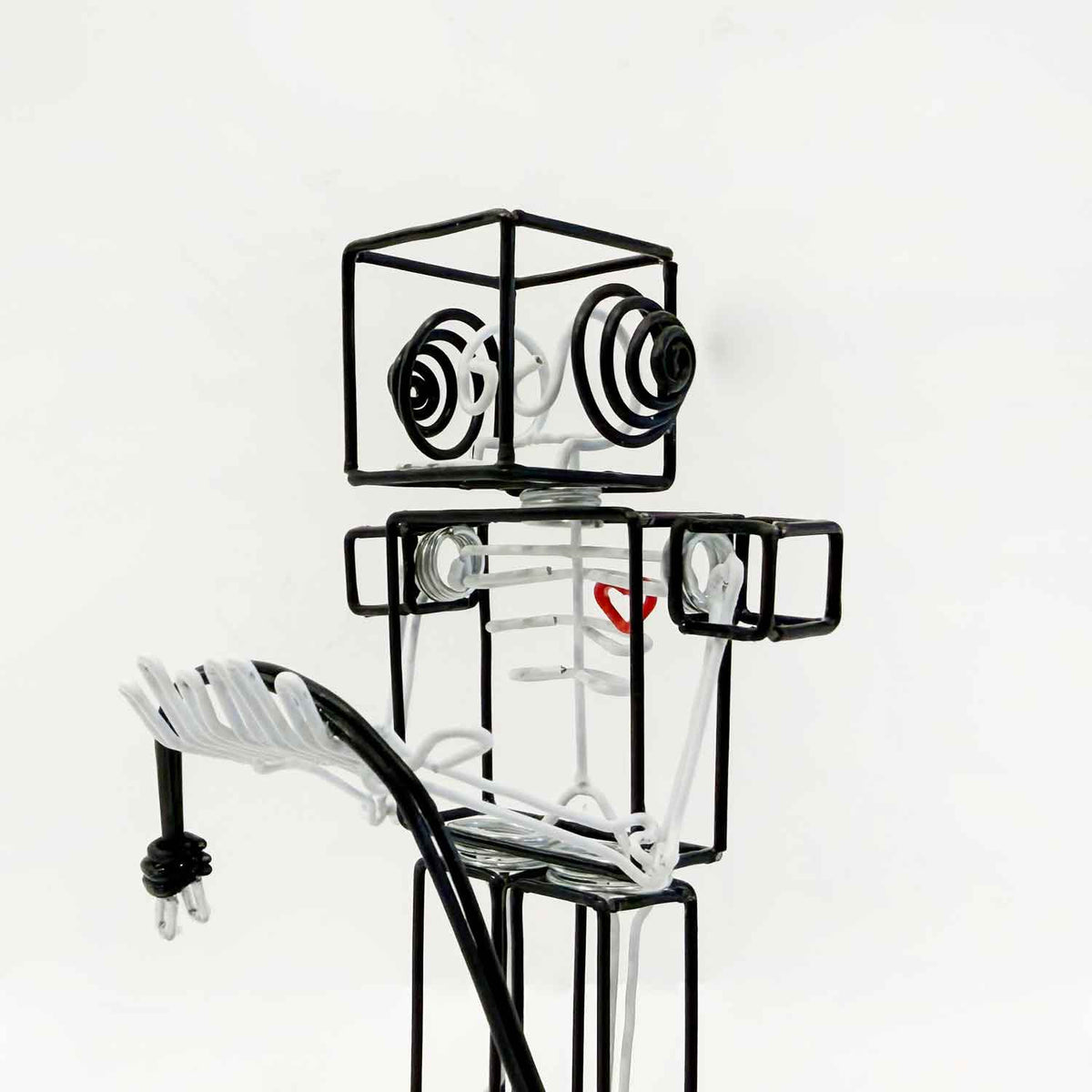 Robot Black detail 2 - Petroff Gallery - Mixed Media Art