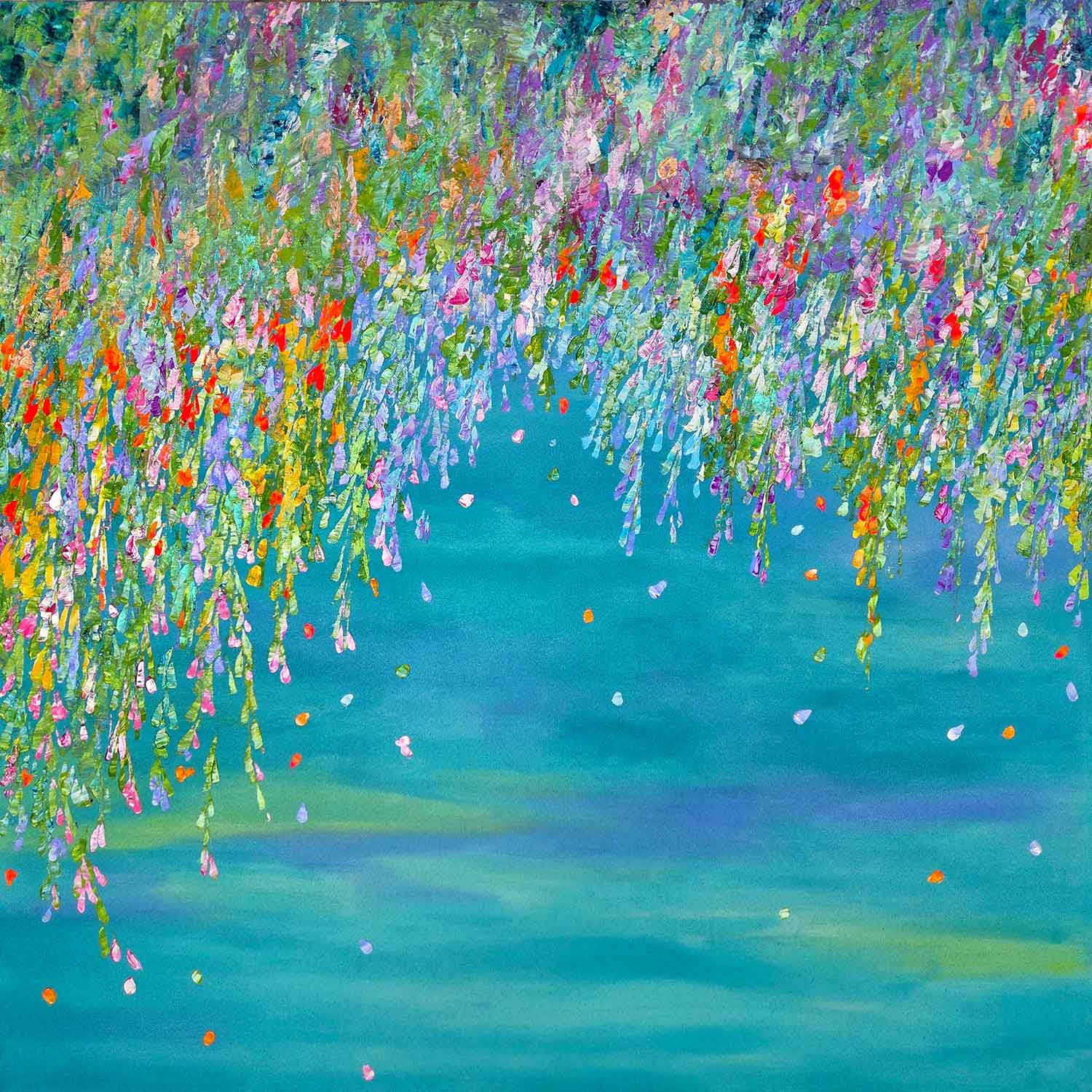 Falling Petals 54" x 54" - Petroff Gallery - Painting