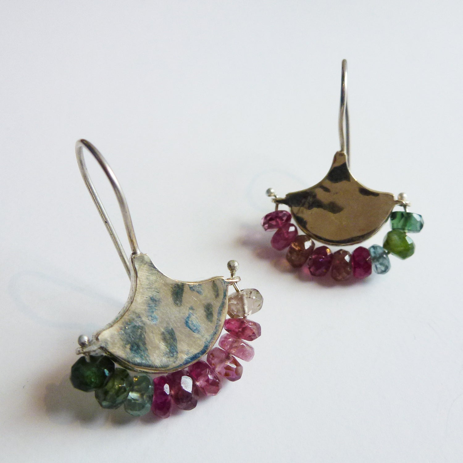 Fan Earrings with Tourmaline - Petroff Gallery