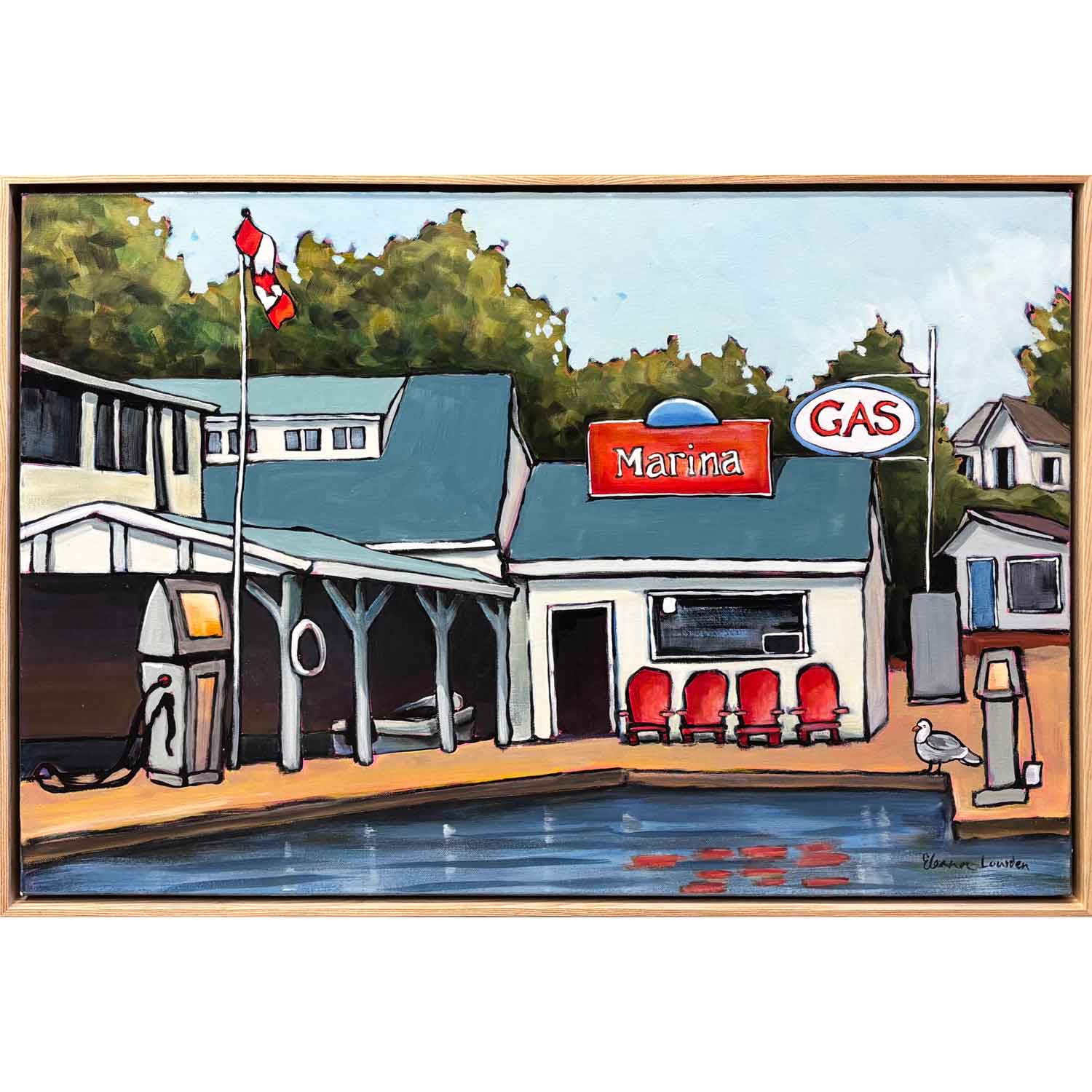 Fill Up and Ice Cream 24" x 36" - Petroff Gallery - Painting