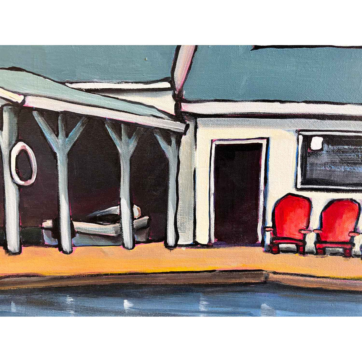 Fill Up and Ice Cream 24" x 36" - Petroff Gallery - Painting