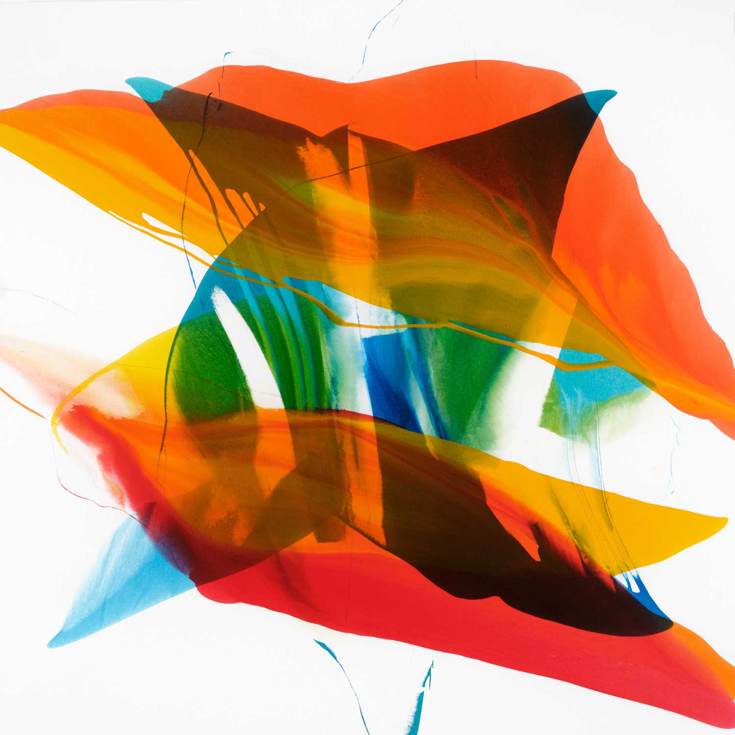 Fire Dance 55.5" x 55.5" - Petroff Gallery -  - Brooke Palmer - Fire Dance, 55.5" x 55.5"