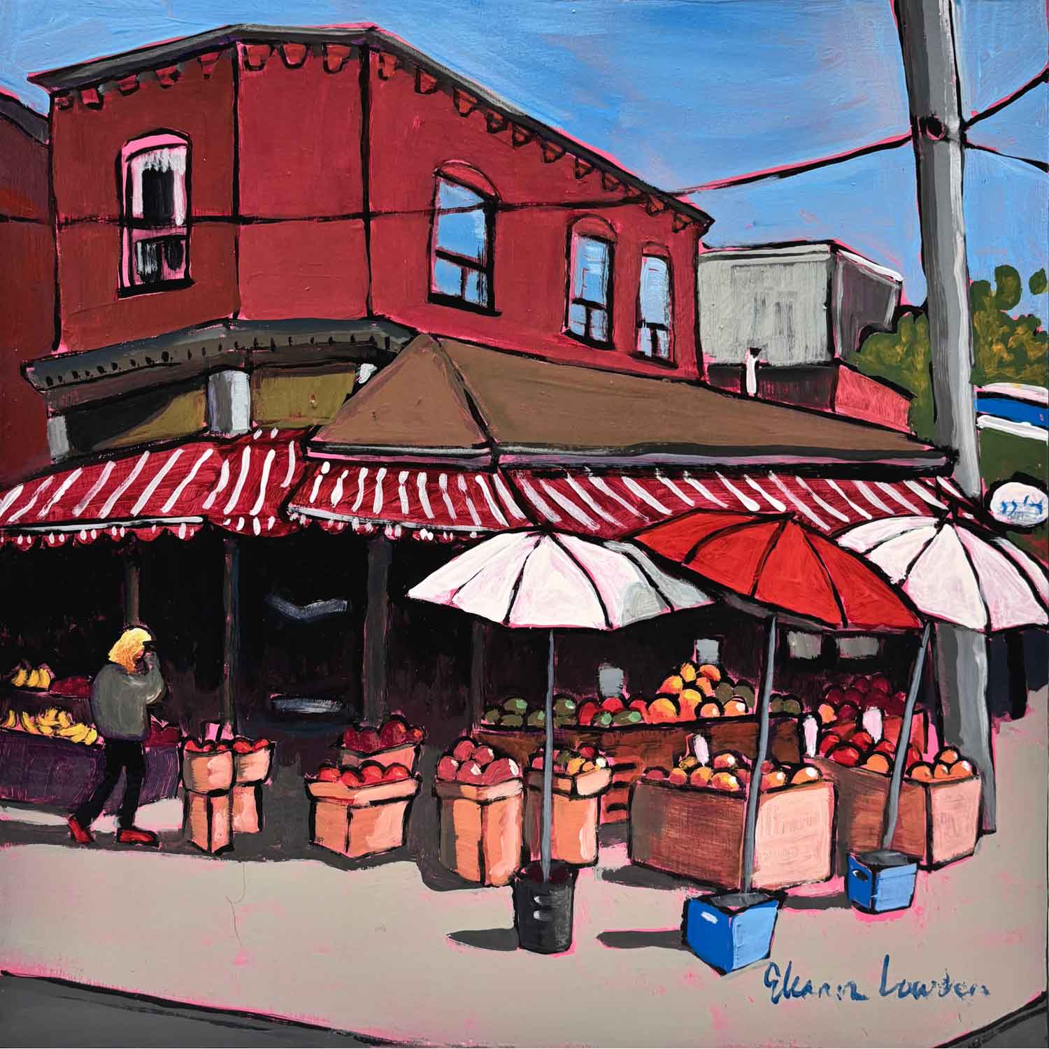 First Market Day 12" x 12" - Petroff Gallery - Paintings