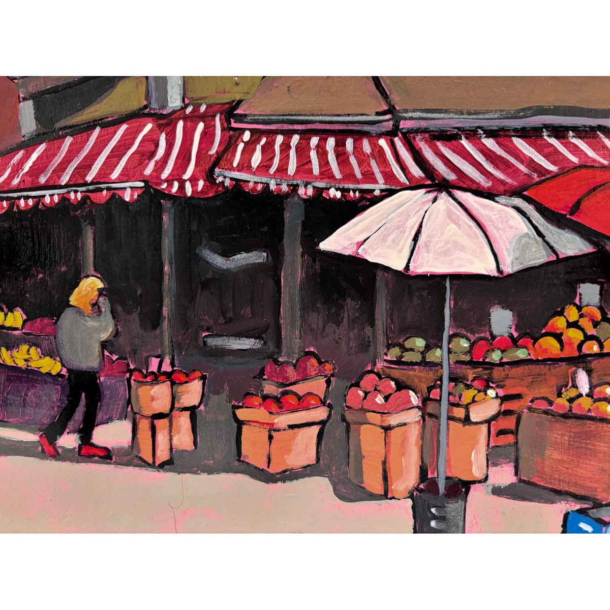 First Market Day 12" x 12" - Petroff Gallery - Paintings