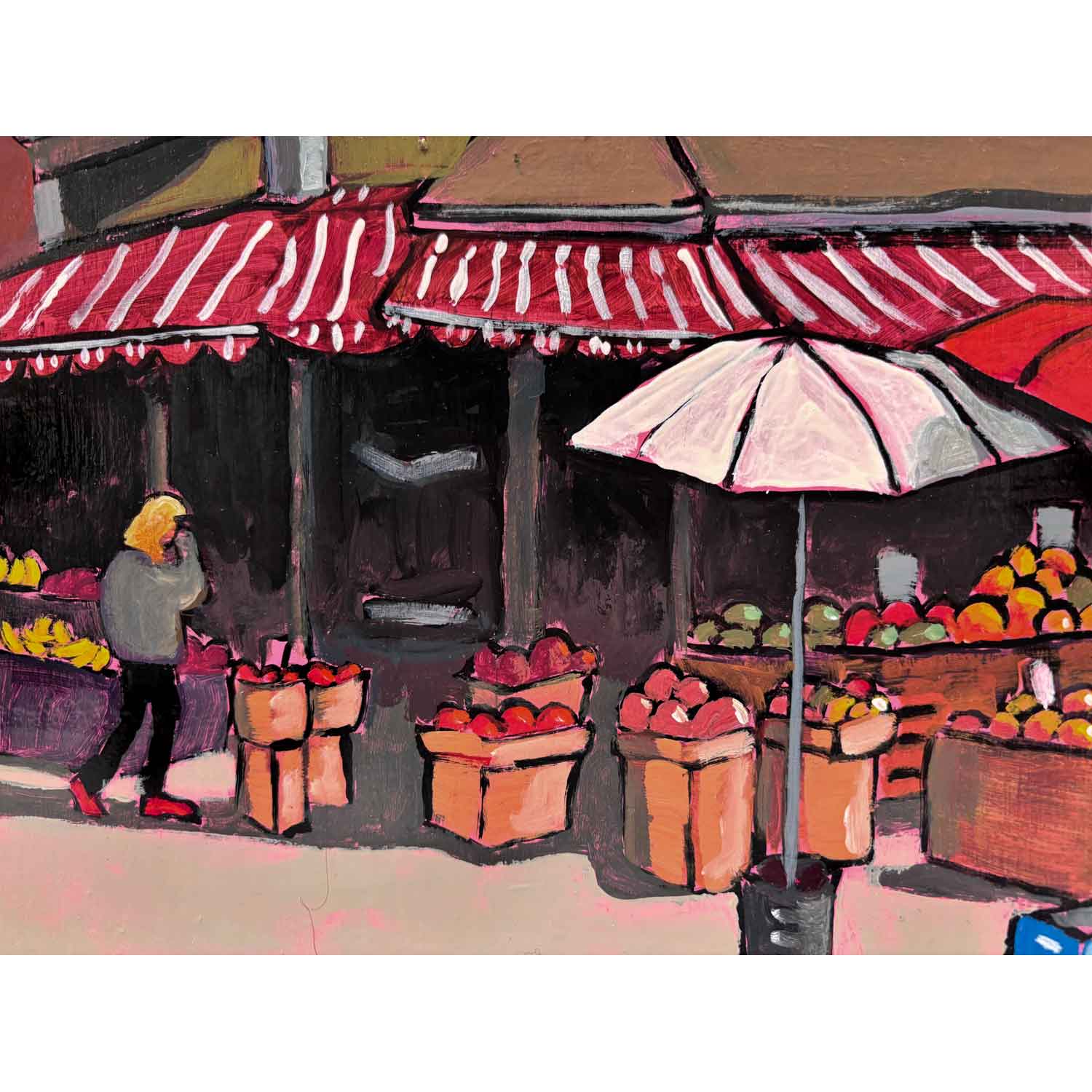 First Market Day 12" x 12" - Petroff Gallery - Paintings