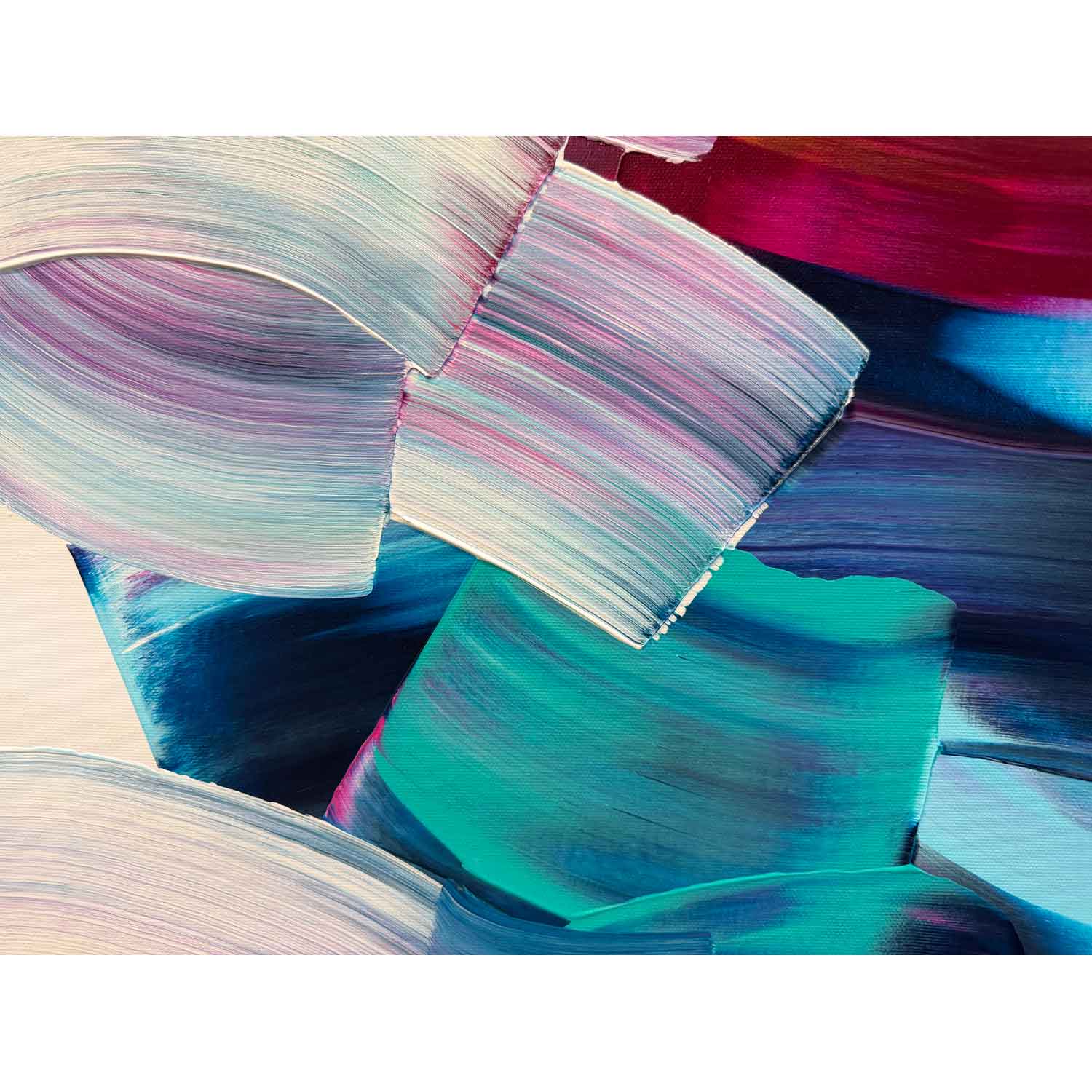 Flow 126 36" x 36" Detail View - Petroff Gallery - Painting