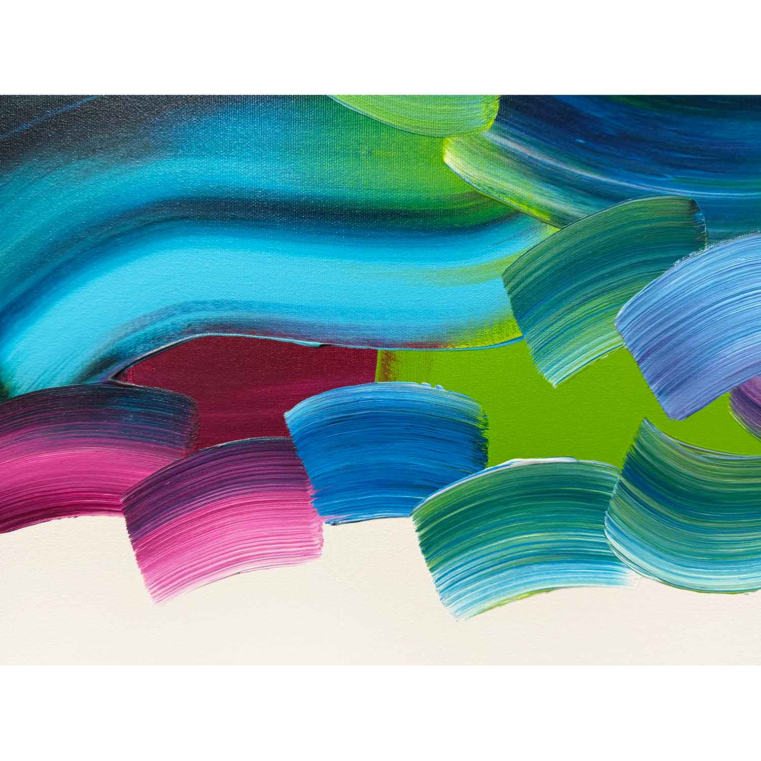Flow 73 24" x 48" Detail View - Petroff Gallery - Painting