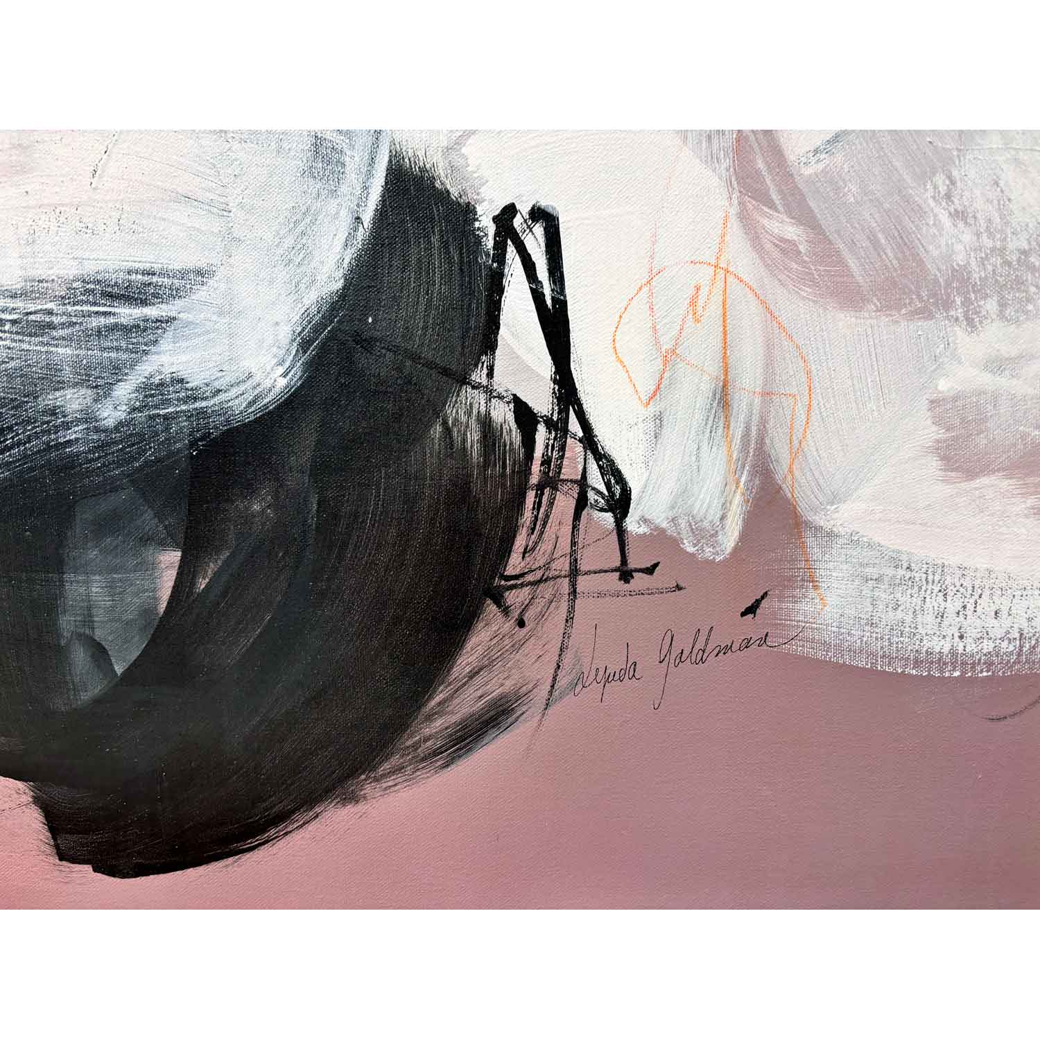 Fluid Embrace 43 x 63 detail 3 - Petroff Gallery - Paintings