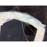 Fly Me To The Moon 20" x 20" detail - Petroff Gallery - Painting