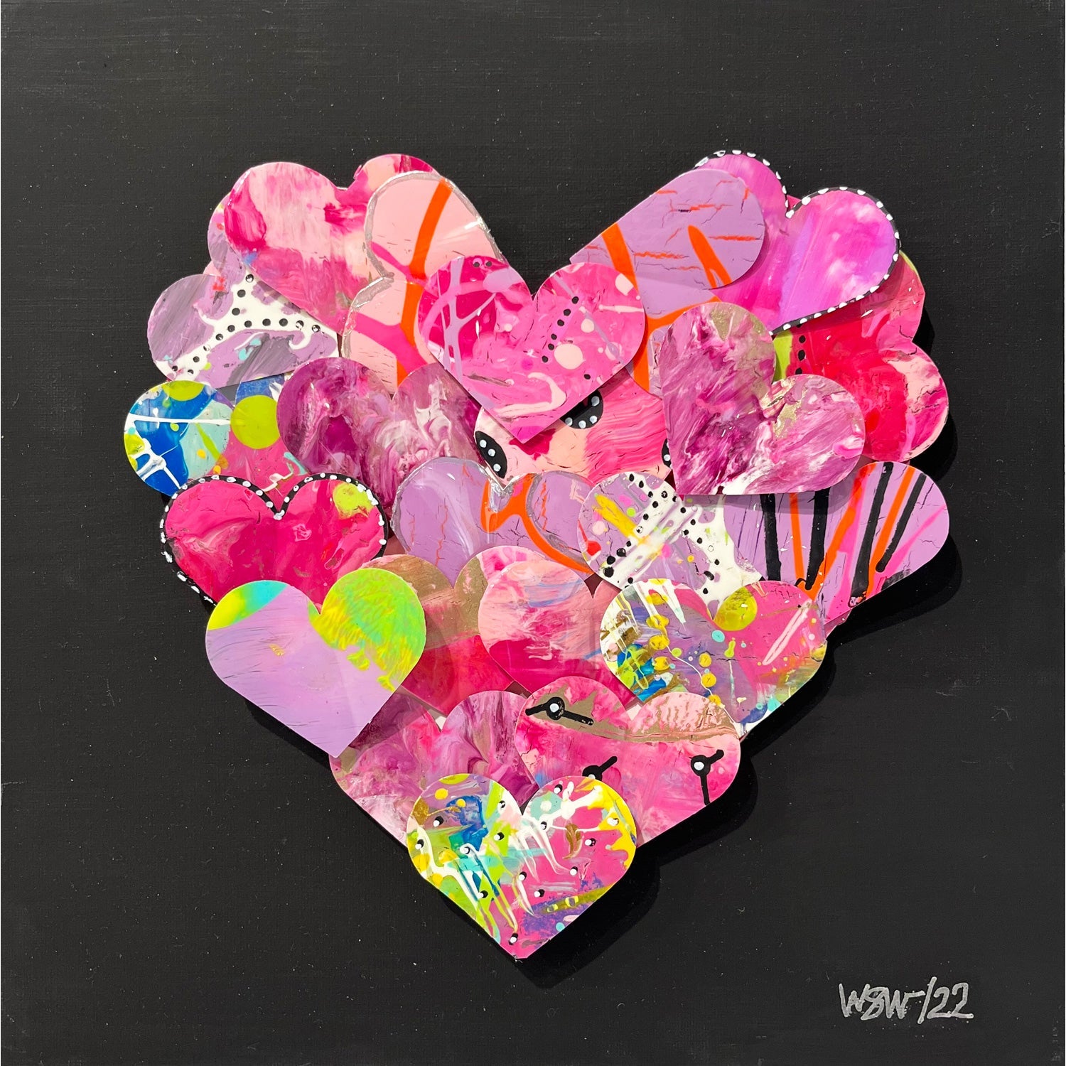 For the Love of Pink 12" x 12" - Petroff Gallery -  - Wendy Solomon-Weizel - For the Love of Pink, 12" x 12"