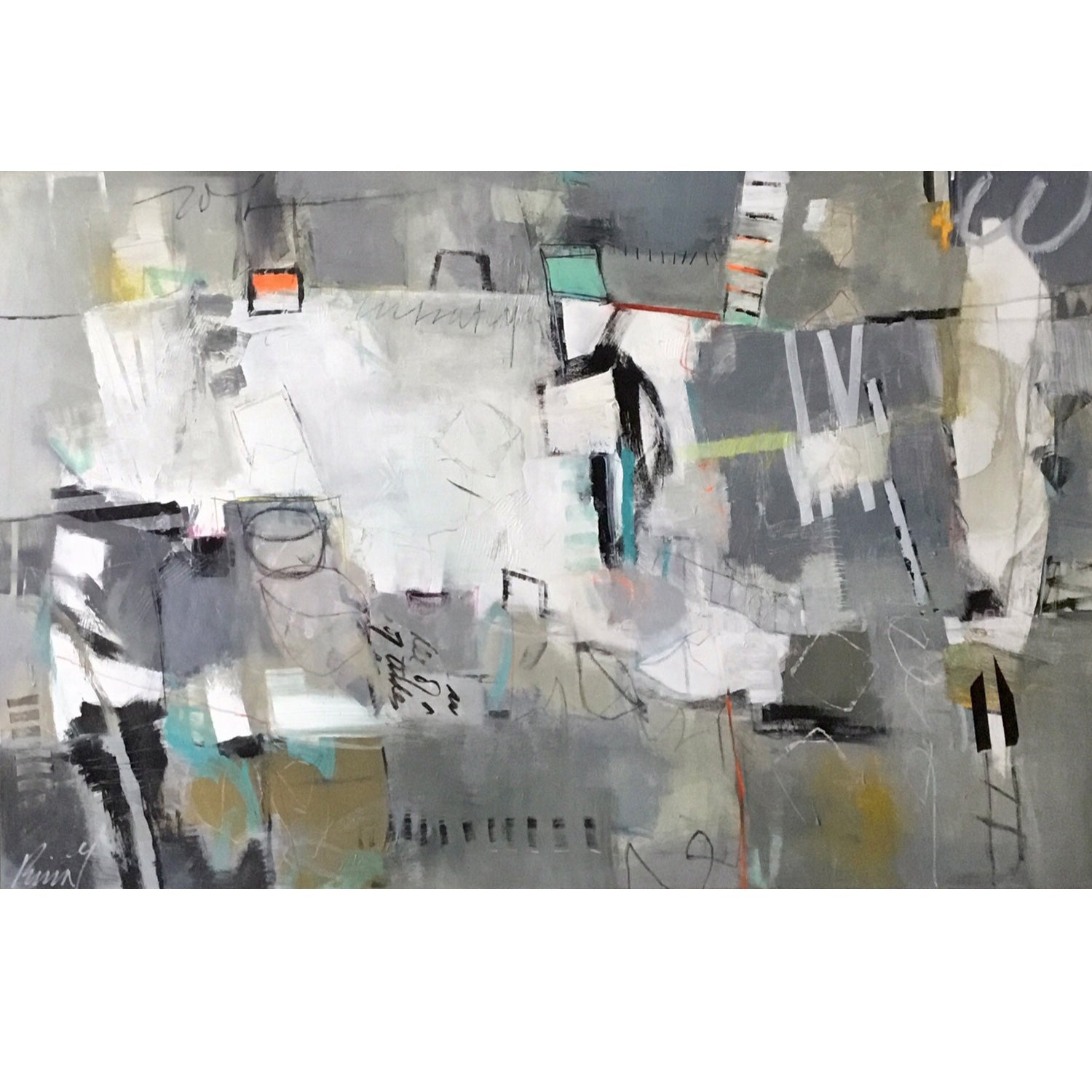 Fragments of A Conversation 40" x 60" - Petroff Gallery -  - Rina Gottesman - Fragments of A Conversation, 40" x 60"