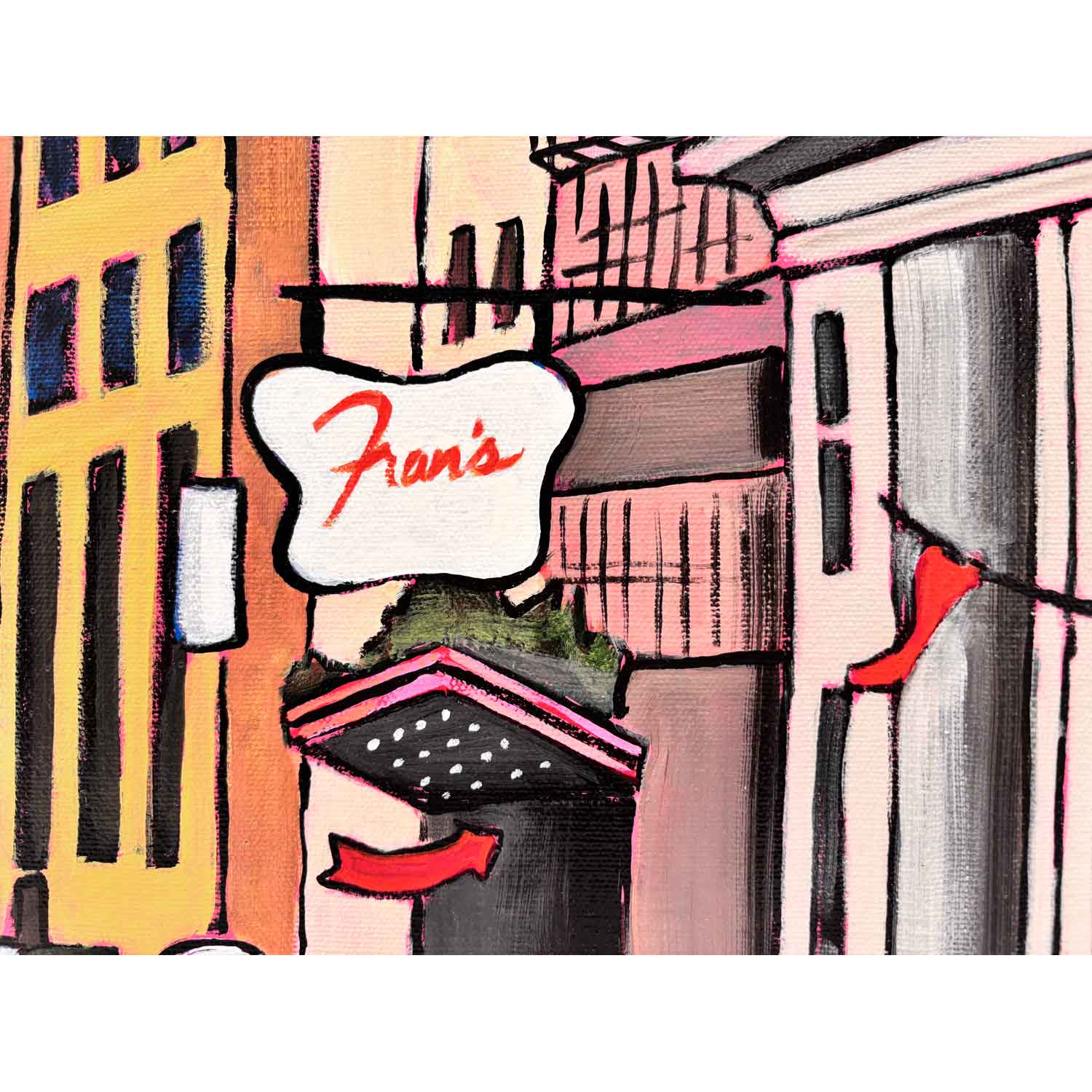 Frans Restaurant 12" x 12" - Petroff Gallery - Painting