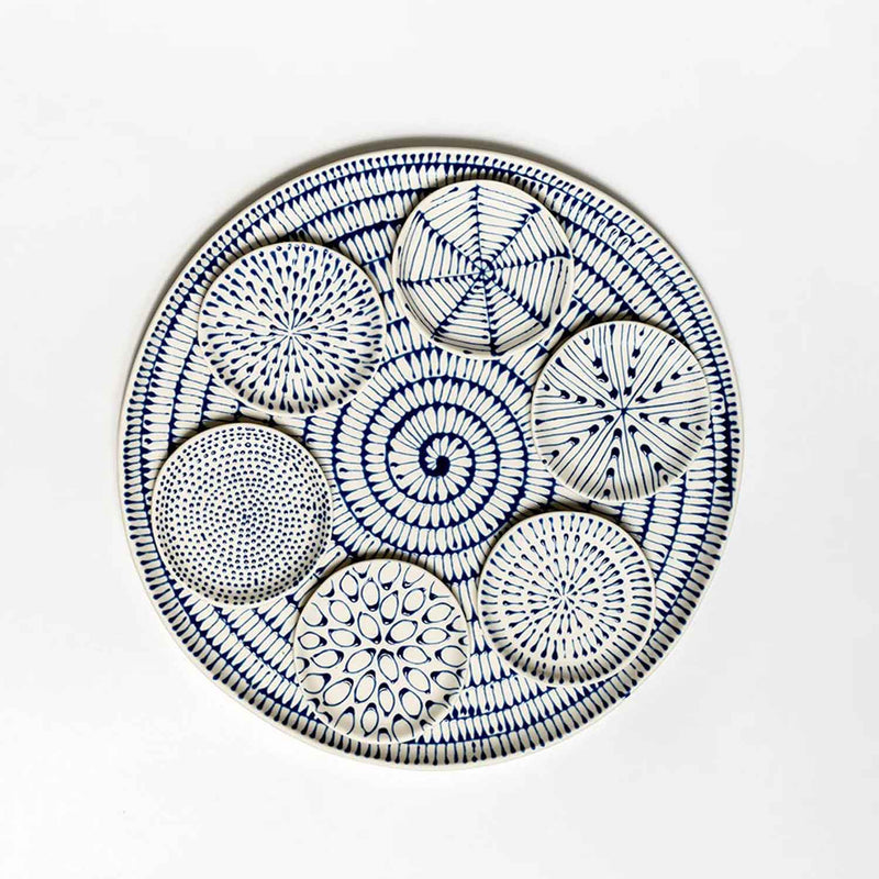 Seder Plate with Plates - Petroff Gallery - Judaica