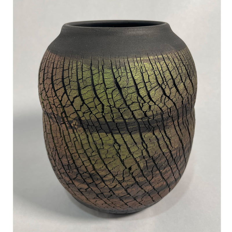 Mary Goh - Duo Colour Mica Vase, 6.5" x 5" x 5"