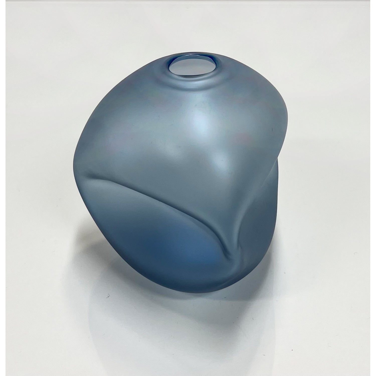 small Steel Blue Pebble Vase