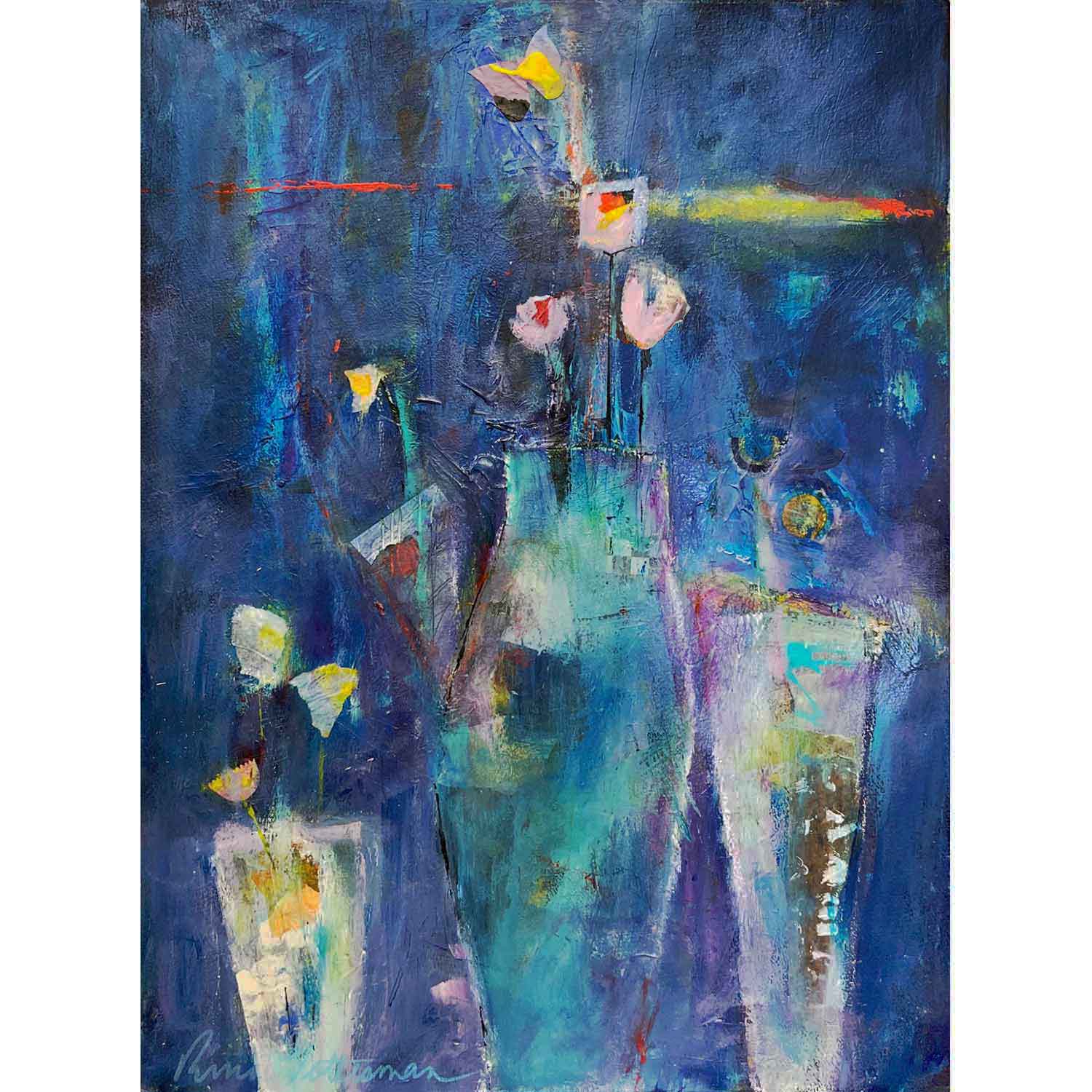 Shady Blues 30" x 22" - Petroff Gallery - Painting