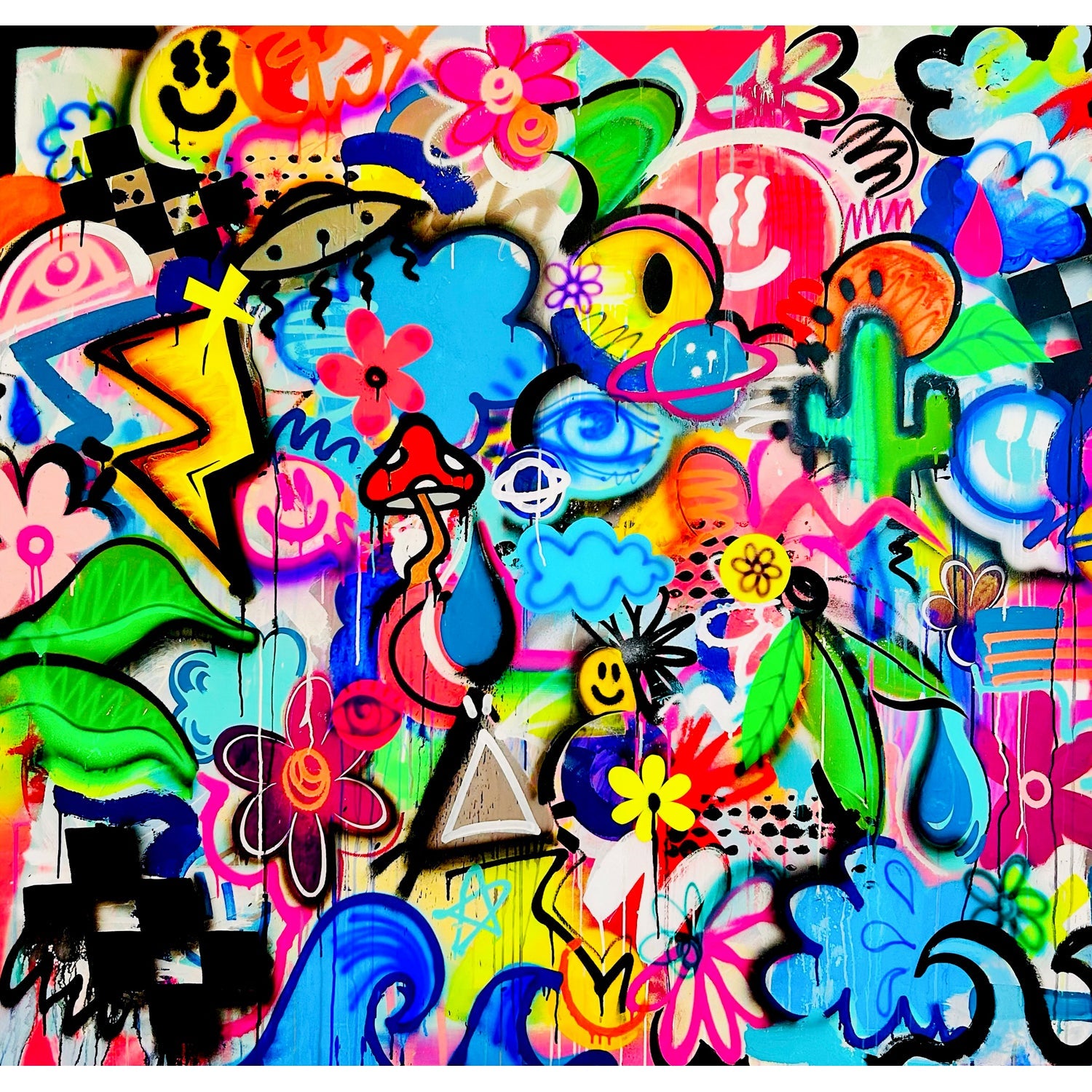Galactic Gardens 58" x 60" - Petroff Gallery -  - Chris Solcz - Galactic Gardens, 58" x 60"