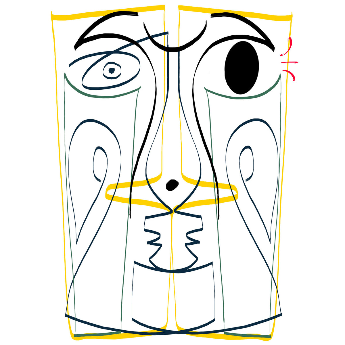 Geometry of Emotions 2 40" x 30" - Petroff Gallery - Painting 