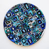 Glass Blue Matrix Seder Plate - Petroff Gallery