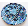 Glass Blue Matrix Seder Plate - Petroff Gallery -  - Marie Levine - Blue Matrix Seder Plate